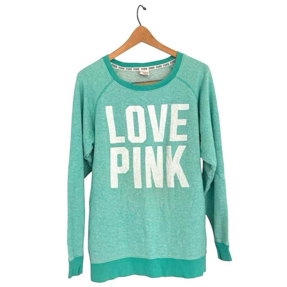 Victoria's Secret PINK teal sweatshirt size xs